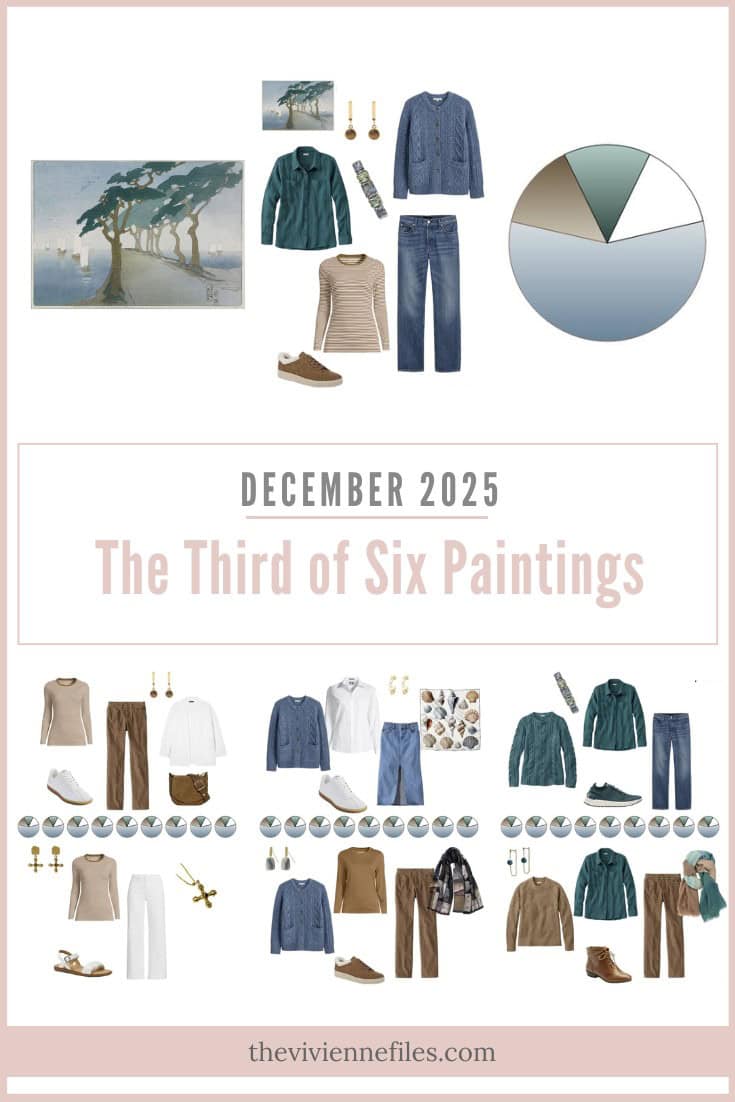 December 2025 Six Paintings – 12 Months #3 Pines by the Sea by Bertha Lum