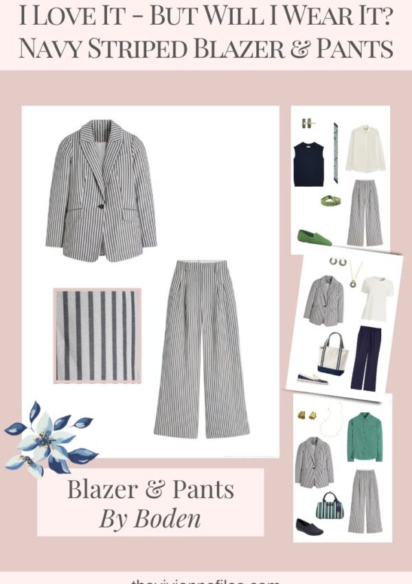 I Love It - But Will I Wear It? Navy Striped Blazer & Pants