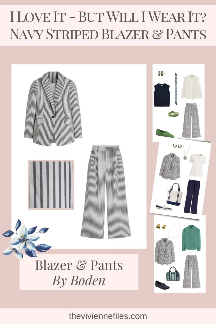 I Love It - But Will I Wear It? Navy Striped Blazer & Pants