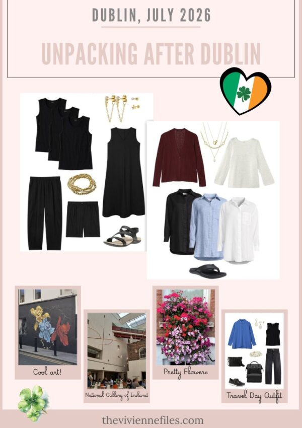 Unpacking after Dublin, or The Most Boring Travel Capsule Wardrobe Possible