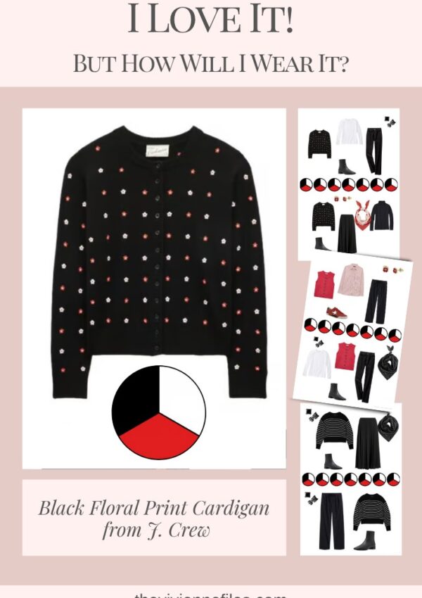 I Love It But How Will I Wear It Black Floral Print Cardigan from J.Crew