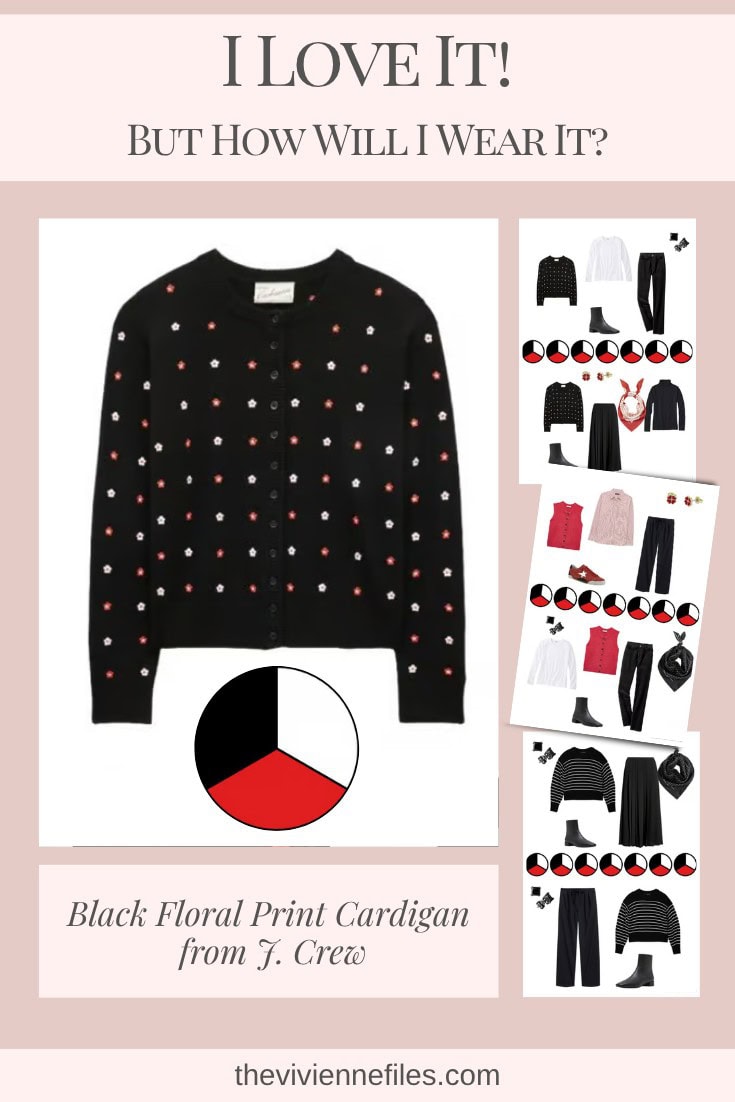 I Love It But How Will I Wear It Black Floral Print Cardigan from J.Crew