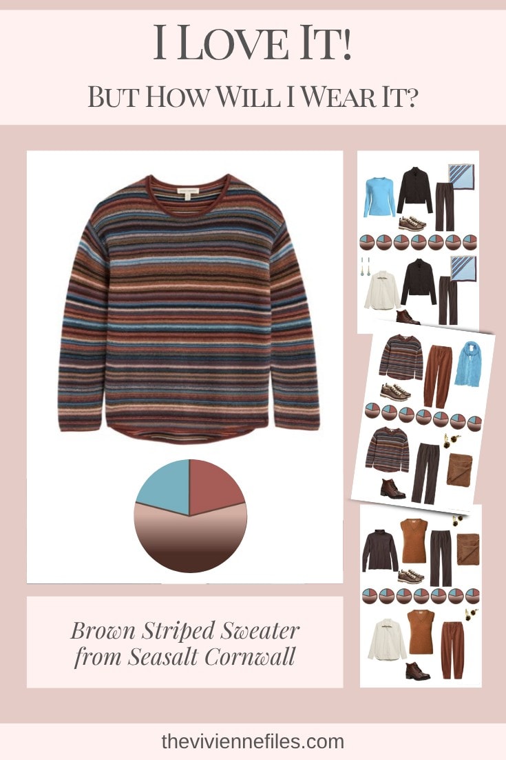 I Love It But How Will I Wear It Brown Striped Sweater from Seasalt Cornwall