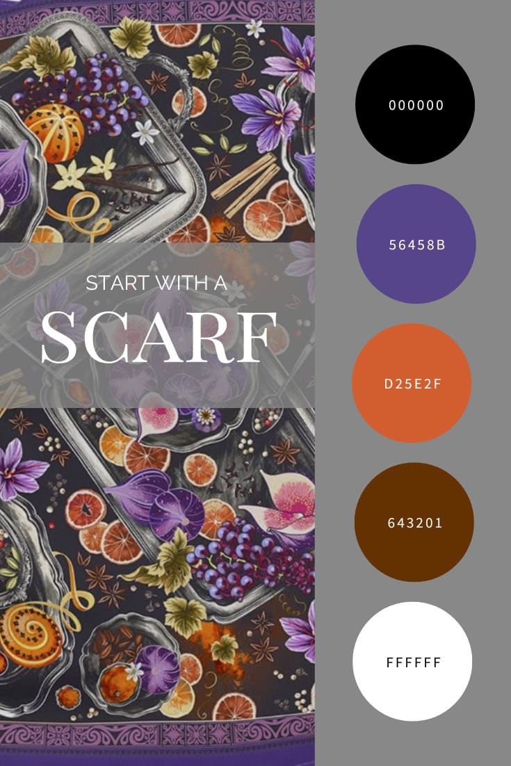 Are Your Favorite Accent Colors Incompatible Start With a Scarf - Saffron Flowers by Silk & Soul