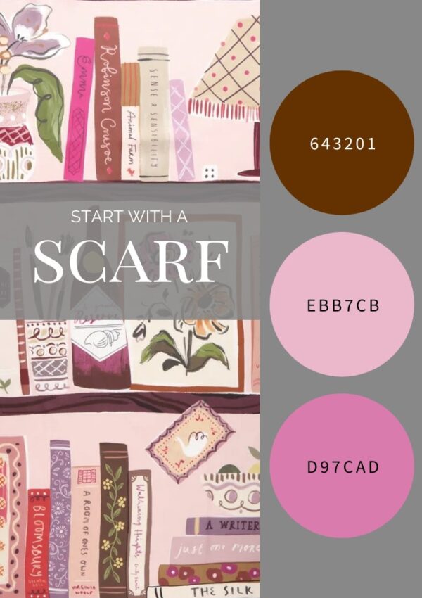 Loving Brown, but Needing Pink? Start With a Scarf - Bookworm by Echo